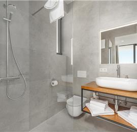 3 x 5 bedroom seafront villa with heated infinity pool near Rogoznica, sleeps 10
